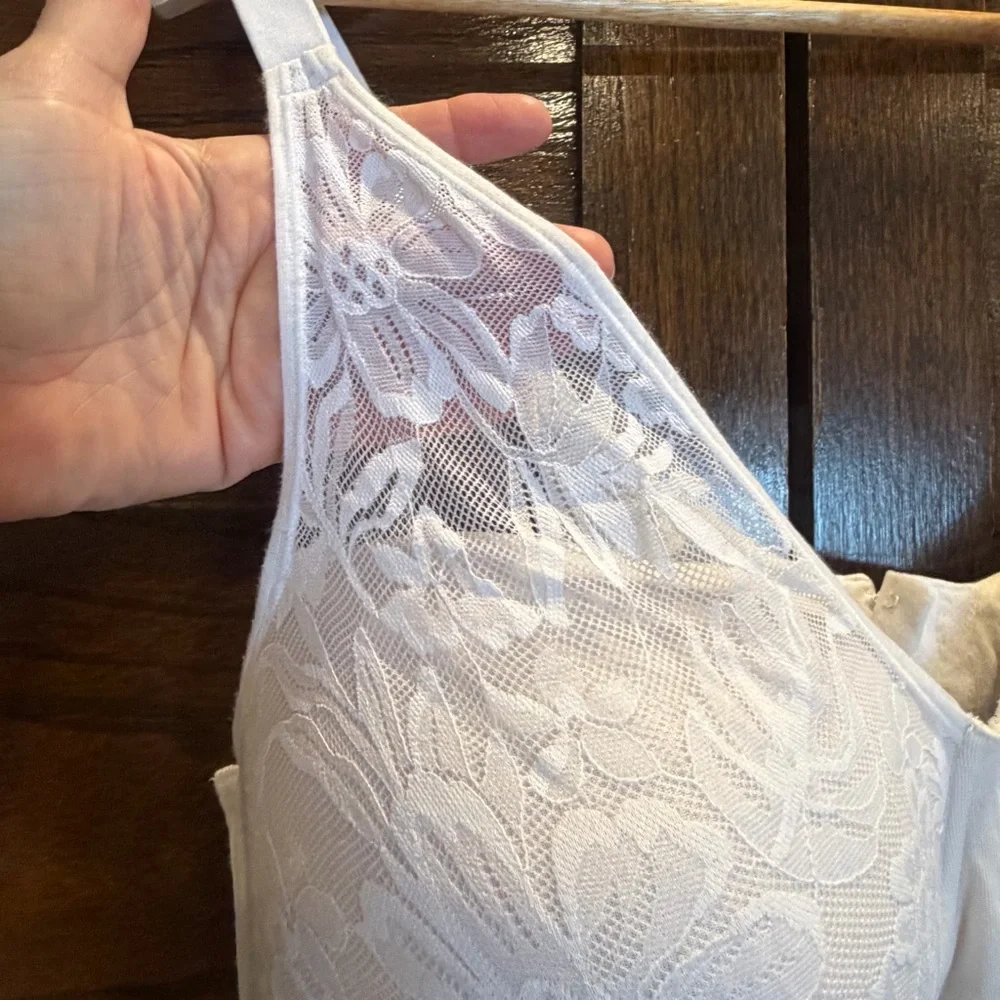 ✅ Bali 3XL bra breathe wireless Floral Lace cotton modal convertible straps soft